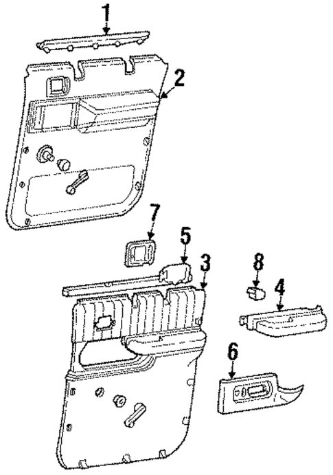 Rear Door for 1994 Chevrolet C2500 #1