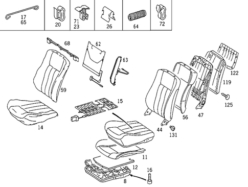 Front Seat and Headrest for 1992 Mercedes-Benz 300SD #1