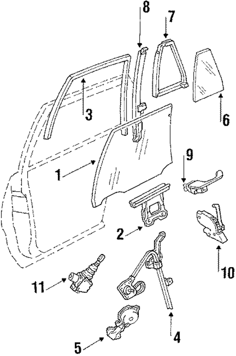 Rear Door for 1986 Buick LeSabre #0
