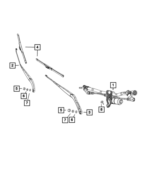 Wiper and Washer System for 2019 Jeep Renegade #1