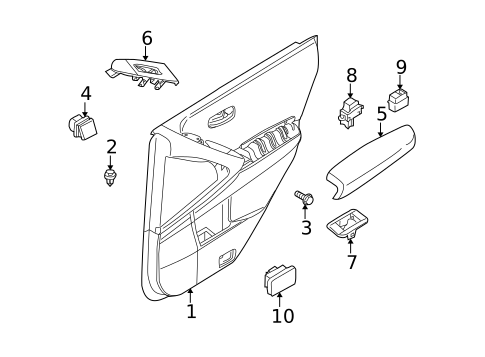 Rear Door for 2012 Nissan Murano #2