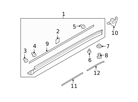 Exterior Trim - Pillars for 2007 Subaru Legacy #1