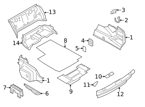 Interior Trim - Rear Body for 2015 BMW 740Li #2