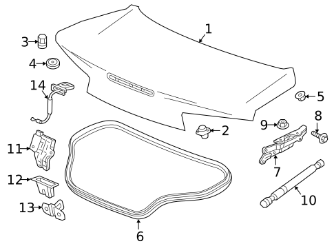 Trunk for 2021 Chevrolet Camaro #1