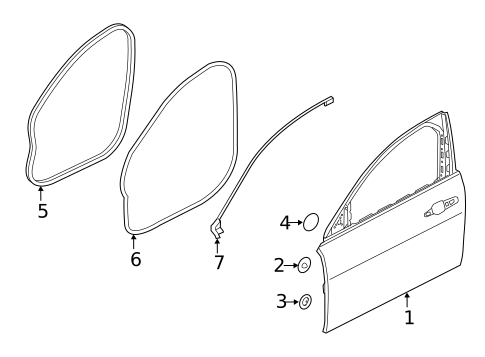 Door & Components for 2020 Jaguar F-Pace #1