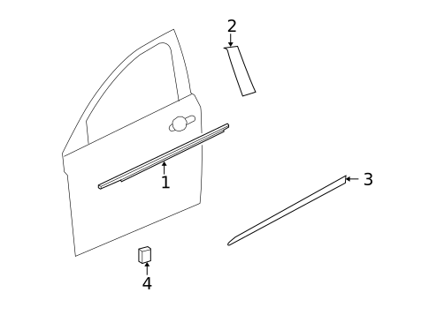 Exterior Trim - Front Door for 2008 Saturn Astra #0