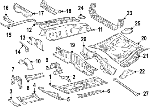 Floor & Rails for 2022 Toyota Corolla Cross #1