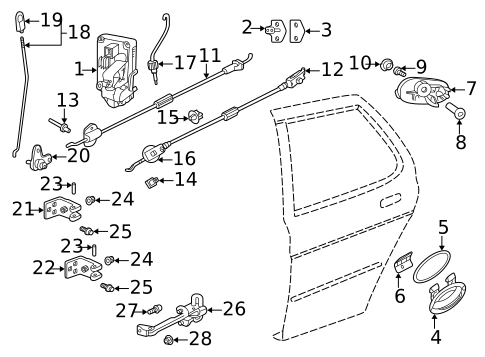 Lock & Hardware for 2005 Saab 9-5 #1