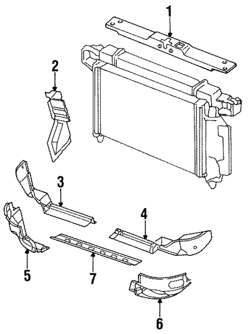 Radiator Support for 1995 Chrysler Concorde #0