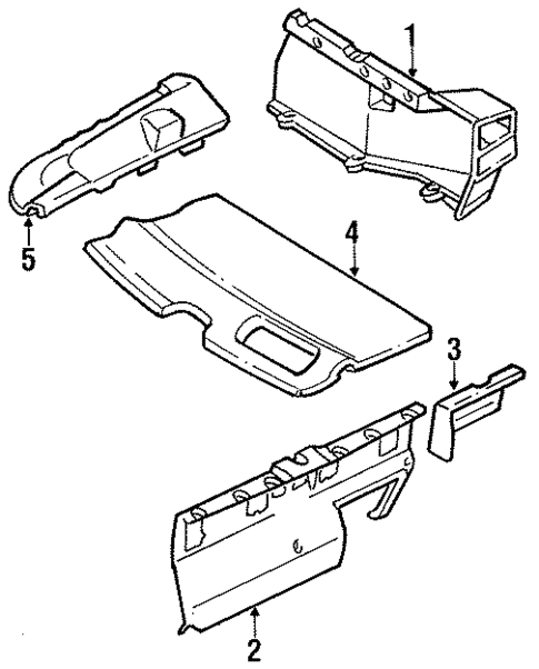 Interior Trim - Rear Body for 1990 Nissan Sentra #1