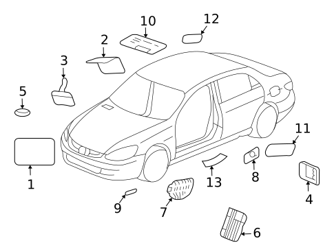 Labels for 2005 Honda Accord #0