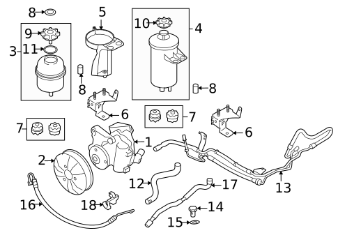 Pump & Hoses for 2008 BMW 535xi #2