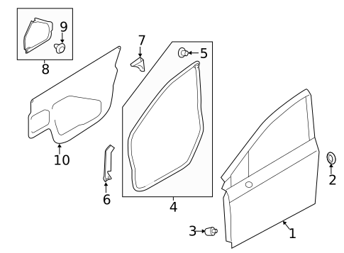 Door & Components for 2021 Subaru Impreza #1