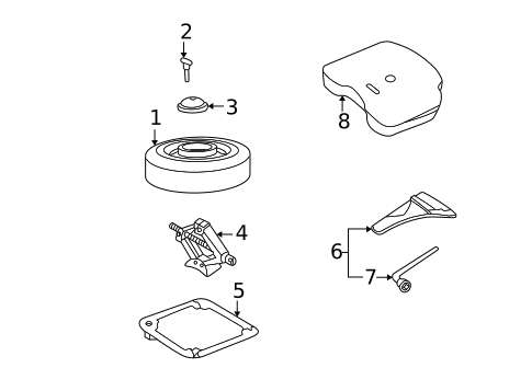 Spare Tire Carrier for 2003 Ford Focus #0