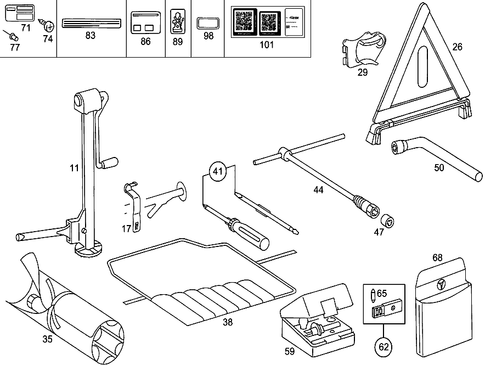 Tools and Accessories for 1984 Mercedes-Benz 380SE #0
