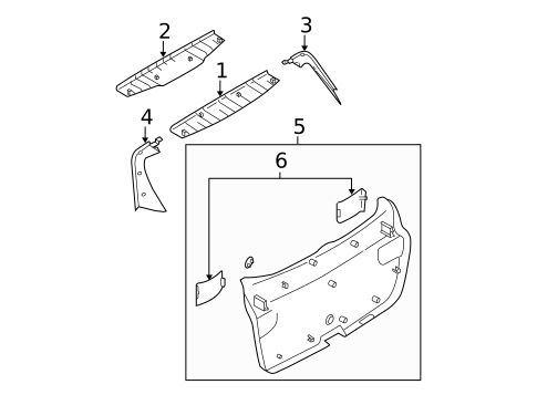 Interior Trim for 2005 Mazda 6 #1