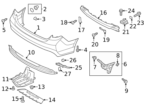 Bumper & Components - Rear for 2017 Hyundai Sonata #0