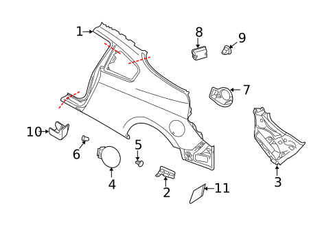 Bumper & Components - Rear for 2009 Nissan Altima #1