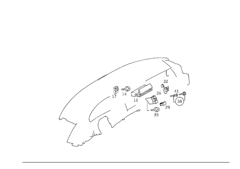 Glove Compartment and Spectacle Shelf in Instrument Panel for 1992 Mercedes-Benz 500SL #2