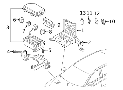 Fuse & Relay for 2021 Audi e-tron Quattro #2