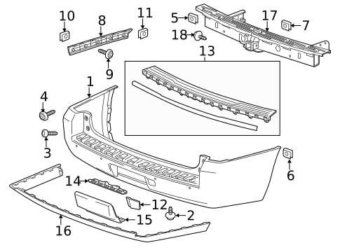 Bumper & Components - Rear for 2023 GMC Sierra 2500 HD #3