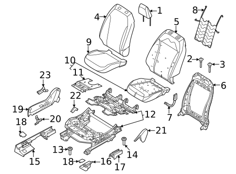 Passenger Seat Components for 2022 Ford Mustang Mach-E #0