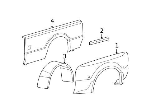Fender for 2009 Ford F-250 Super Duty #1