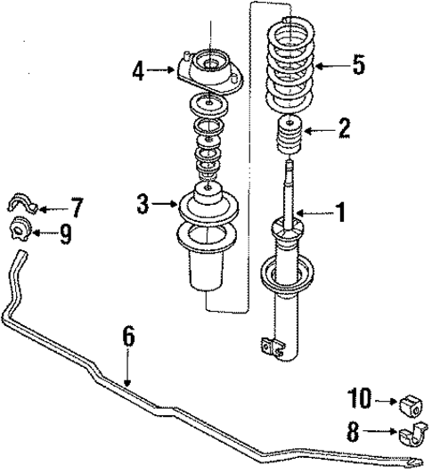 Shocks & Suspension Components for 1989 Subaru Justy #0