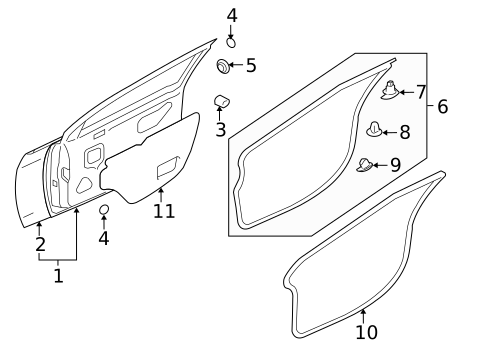 Door & Components for 2013 Mitsubishi Lancer #1