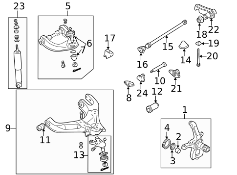 Suspension, Springs & Related Components for 1997 Mitsubishi Montero Sport #1