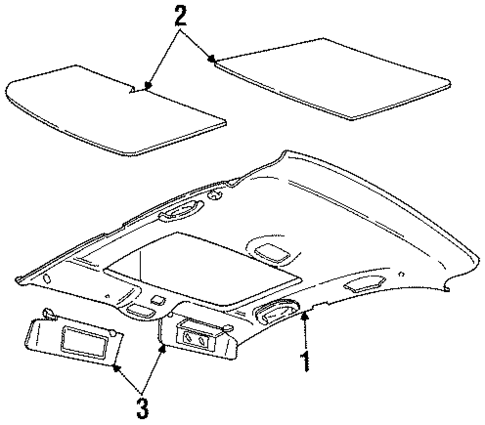 Interior Trim - Roof for 1995 Chrysler Cirrus #0