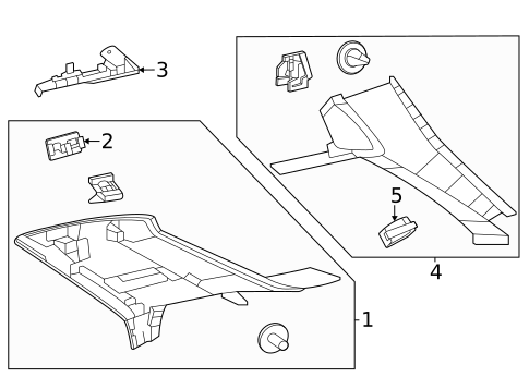 Interior Trim - Quarter Panels for 2024 Mercedes-Benz GLE580 #0