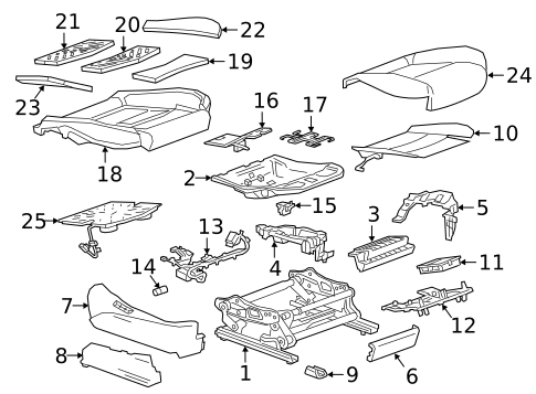 Passenger Seat Components for 2017 Cadillac CT6 #5