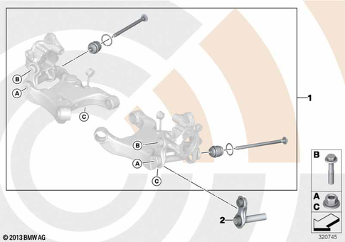 Rear Axle with Suspension for 2005 BMW 545i #4