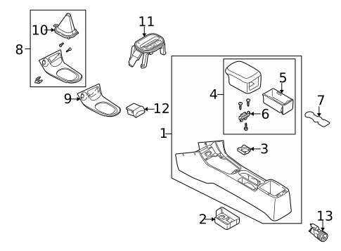 Center Console for 2002 Kia Spectra #0