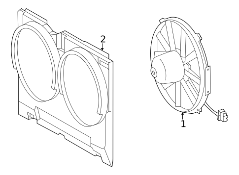 Cooling Fan for 2002 Mercedes-Benz CLK55 AMG #1