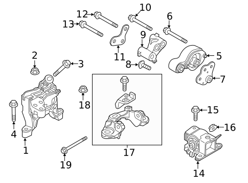 Engine & Trans Mounting for 2017 Mazda 6 #0