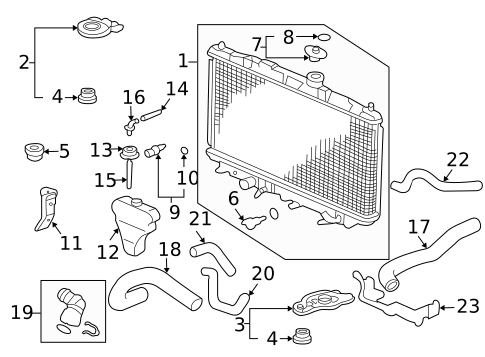 Radiator & Components for 2003 Honda Accord #0