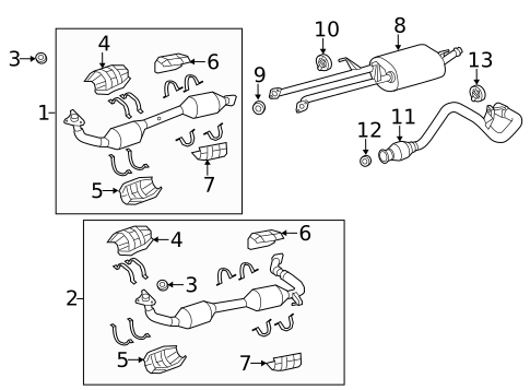 Exhaust Components for 2018 Toyota Tundra #1