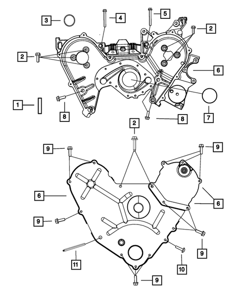 Timing Belt/Chain and Cover and Balance Shaft for 2010 Chrysler Sebring #0