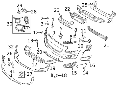 Bumper & Components - Front for 2010 Volvo C30 #1