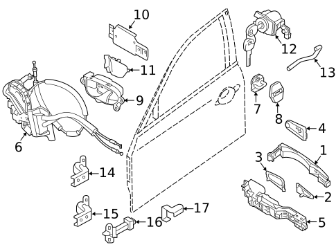 Lock & Hardware for 2014 INFINITI Q70 #2