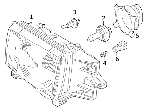 Headlamp Components for 2002 Land Rover Range Rover #0
