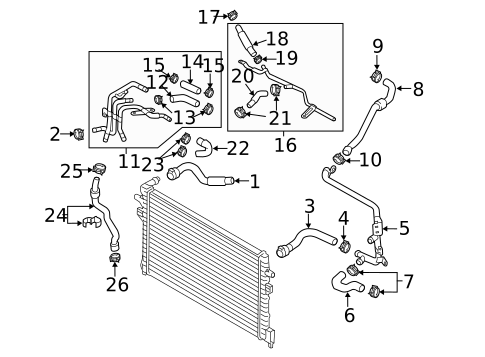 Hoses & Lines for 2015 Volkswagen Beetle #1