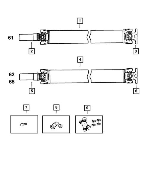 Propeller Shaft for 2001 Dodge Ram 2500 #3