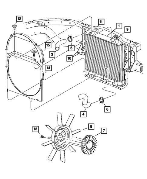 Radiator and Related Parts for 2005 Dodge Dakota #0