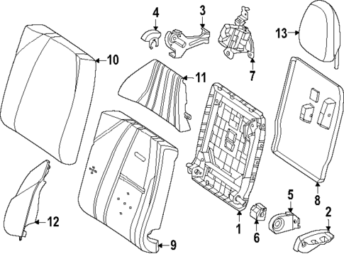 Rear Seat Components for 2025 Mercedes-Benz CLE300 #0