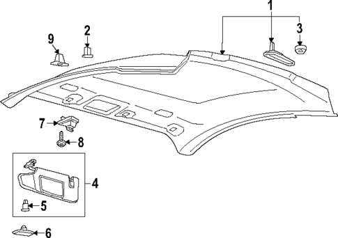 Interior Trim - Roof for 2025 Ford Mustang #0