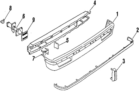 Rear Bumper for 1988 Oldsmobile Cutlass Cruiser #0