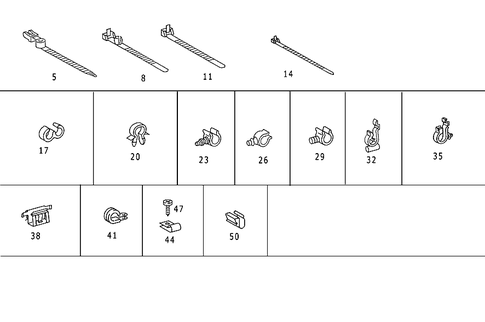 Loom Ties and Cable Mounting Parts for 1984 Mercedes-Benz 300D #0